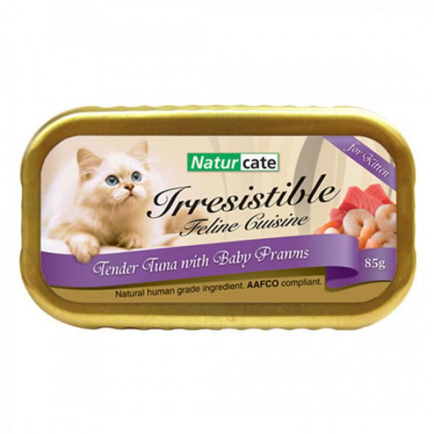 Naturcate 貓罐頭 幼滑吞拿魚+小蝦幼貓配方 85g (NC85-1) (img2)