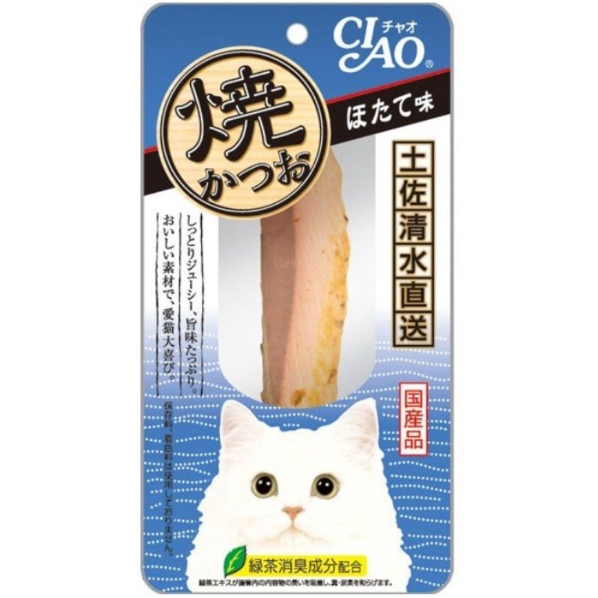 CIAO 貓零食 日本燒鰹魚條 25g [干貝口味] (藍) (YK-02) (img2)