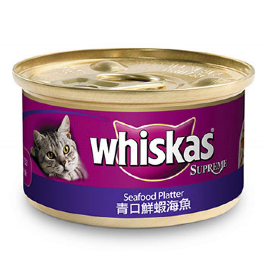 whiskas偉嘉 極品貓罐頭 青口鮮蝦及海魚 85g (10164428) (img2)