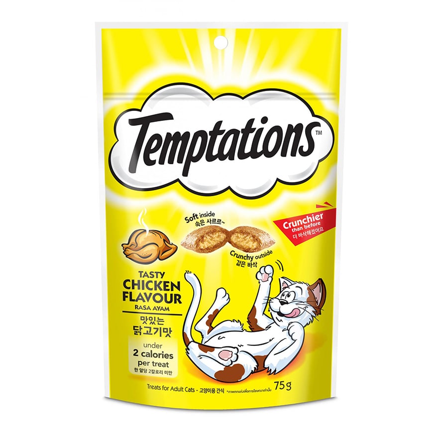 Temptations 貓零食 火烤嫩雞口味 75g (黃) (10246830/10403571) (img2)