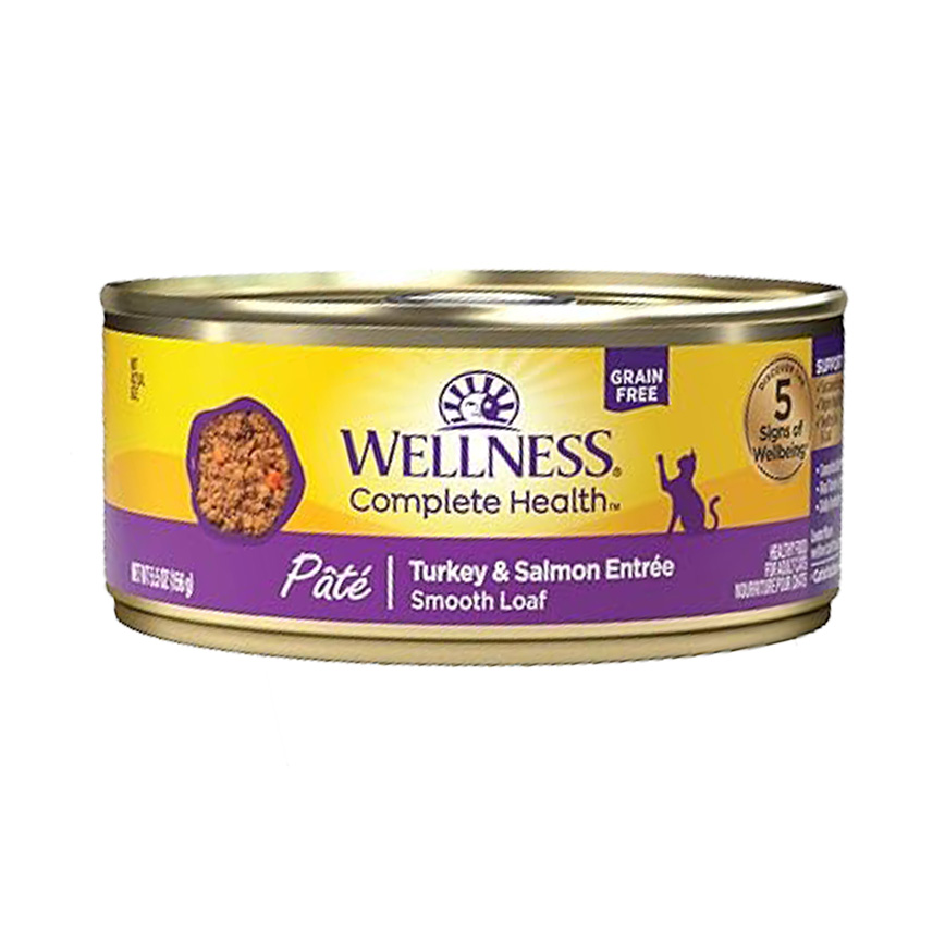 WELLNESS Complete Health Cat Canned Food Pate Grain-Free Recipe with Turkey & Salmon 5.5oz 156g (8947) (img2)