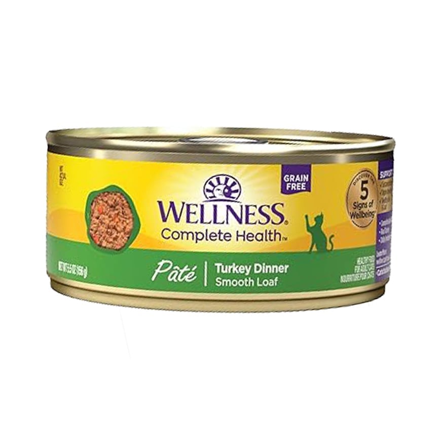 WELLNESS Complete Health Cat Canned Food Pate Grain-Free Recipe with Turkey 5.5oz 156g (8949) (img2)