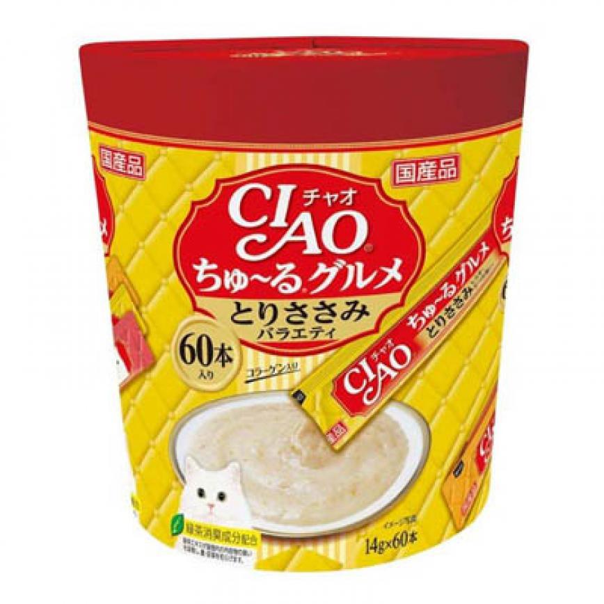 CIAO 肉泥 貓零食 雞肉肉醬 14g 60本罐裝 (黃) (SC-140) (TBS) (img2)