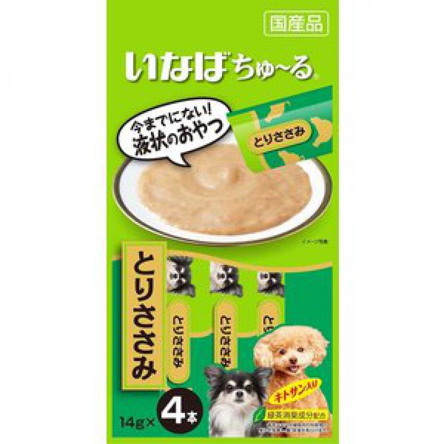 CIAO 狗零食 日本肉泥餐包 狗狗配方 雞肉肉醬 14g 4本入 (青綠) (D-102) (TBS) (img2)