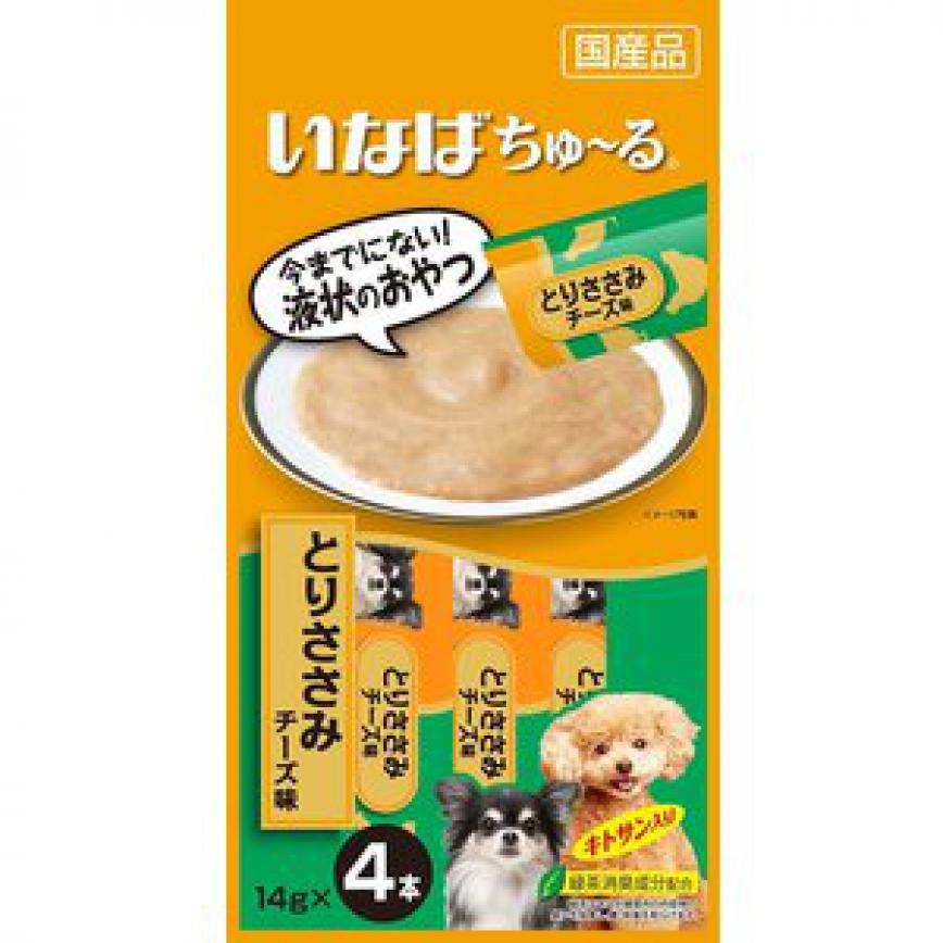 CIAO 狗零食 日本肉泥餐包 狗狗配方 雞肉芝士肉醬 14g 4本入 (橙綠) (D-104) (TBS) (img2)
