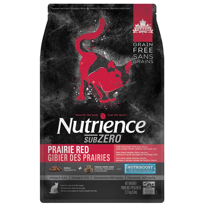 Nutrience SUBZERO 無穀物貓糧 全貓配方 凍乾脫水鮮牛肝配紅肉及海魚 5lbs 2.27kg (C2591C) (紅黑) (img2)