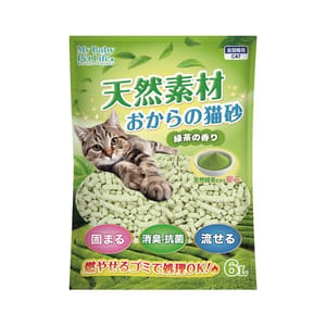 My My Baby Pet Life 天然 豆腐貓砂 綠茶香味 6L 6L 正面圖