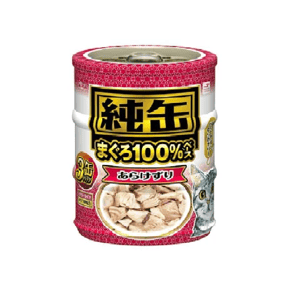 日本AIXIA 日本AIXIA 愛喜雅 貓罐頭 純缶系列 吞拿魚碎 65g 3缶入 65g 正面圖