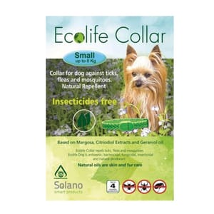 Ecolife Ecolife Collar 小型犬用天然驅蚤頸帶 粉紅色  犬用 正面圖