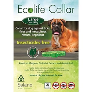 Ecolife Ecolife Collar 大型犬用天然驅蚤頸帶 藍色 犬用 正面圖