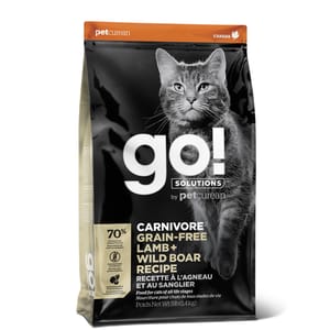GO! GO! SOLUTIONS 無穀物貓糧 活力營養系列 羊肉豬肉 16lb 16lb 正面圖