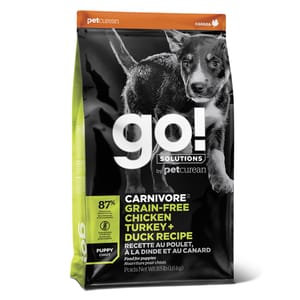 GO! GO! SOLUTIONS 無穀物狗糧 活力營養系列 幼齡犬配方 雞肉火雞鴨肉 22lb 22lb  正面圖