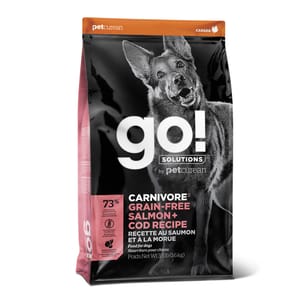 GO! GO! SOLUTIONS 無穀物狗糧 活力營養系列 三文魚鱈魚 12lb 12lb 正面圖
