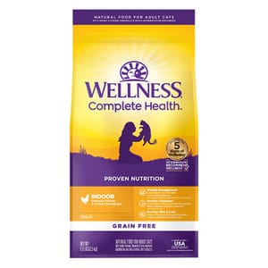WELLNESS WELLNESS 貓糧 Complete Health 無穀物室內貓雞肉配方 5lb 5oz 5lb 正面圖