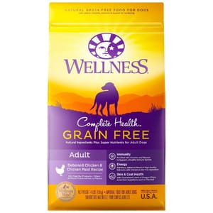 WELLNESS WELLNESS 狗糧 無穀物 GRAIN FREE 成犬配方 雞肉 12lb 12lb  正面圖