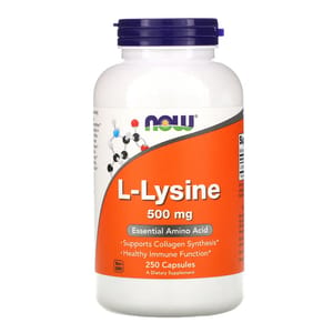 NOW NOW Foods L-Lysine 離胺酸 NOW-00112 500mg 250 Capsules   正面圖