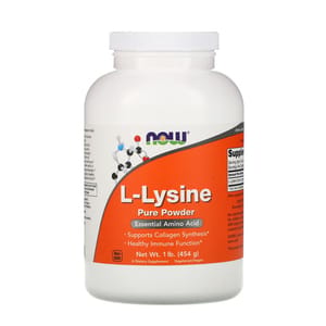 NOW NOW Foods L-Lysine 離胺酸 粉末裝 1lb 1lb  正面圖