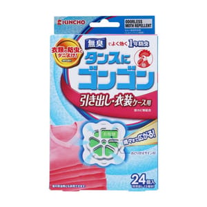 日本KINCHO 日本KINCHO 抽屜無味防黴驅蟲劑 24個入 正面圖