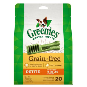 Greenies Greenies 狗零食 GF Petite 無穀物潔齒骨 迷你犬用 20支 12oz 12oz 犬用 正面圖