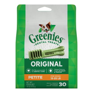Greenies Greenies 狗零食 Original Petite 潔齒骨 迷你犬用 30支 18oz 18oz 犬用 正面圖