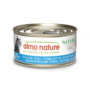 Almo Almo Nature HFC 貓罐頭 天然系列 大西洋吞拿魚 70g 70g 正面圖