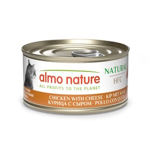 Almo Almo Nature HFC 貓罐頭 天然系列 雞肉+芝士 70g 70g 正面圖