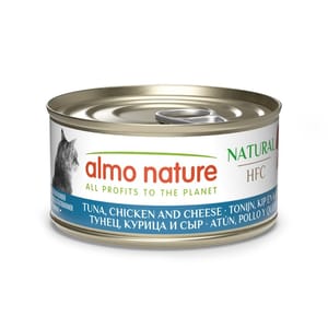 Almo Almo Nature HFC 貓罐頭 天然系列 吞拿魚+雞肉+芝士 70g 70g 正面圖