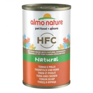 Almo Almo Nature HFC 貓罐頭 吞拿魚+雞肉 140g 140g  正面圖