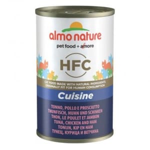 Almo Almo Nature HFC 貓罐頭 雞肉+火腿+吞拿魚 140g 140g  正面圖