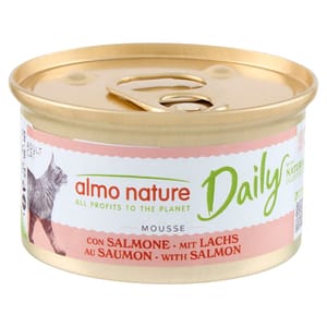 Almo Almo Nature Daily Mousse 成貓罐頭 慕絲主食系列 三文魚 85g 85g 正面圖