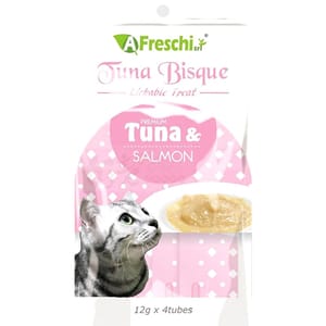 A A Freschi Srl 狗零食 鮮肉泥 鮪魚鮭魚 12g x 4條 12g 正面圖