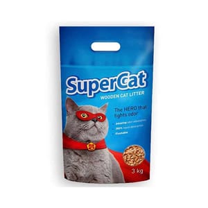 SuperCat SuperCat 全天然松 木貓砂 3kg 3kg 正面圖