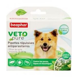 beaphar beaphar VETO pure 中型犬用回歸自然滴劑 犬用 正面圖
