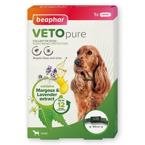 beaphar beaphar 犬用VETO pure 回歸自然防蚊+蜱+虱 3合1頸帶 犬用 正面圖