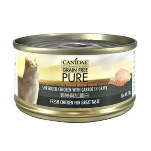 CANIDAE CANIDAE 咖比 PURE 貓罐頭 雞絲及紅蘿白 70g 70g 正面圖