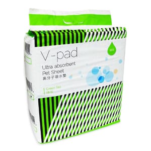 V-pad V-pad 綠茶高分子吸水 寵物尿墊 狗尿墊 狗尿片 [60x90 L碼 25枚]   正面圖