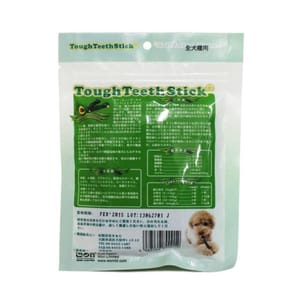 Tough Tough Teeth Stick 牛油果油除臭潔齒牙美毛扭條 幼條 35支 背面圖