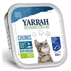 Yarrah Yarrah 貓罐頭 有機雞塊 鯡魚 100g 100g 正面圖