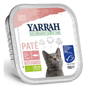 Yarrah Yarrah 貓罐頭 有機海藻三文魚醬 100g 100g 正面圖