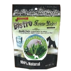 Bistro Bistro Freeze Dried 狗零食 脫水雞肉 菠菜 50g 50g 正面圖