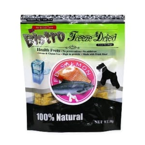 Bistro Bistro Freeze Dried 狗零食 脫水三文魚 50g 50g  正面圖