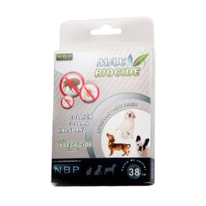 Max Max Biocide 小型犬用香茅驅蚤頸帶 38cm 黑色 犬用 正面圖
