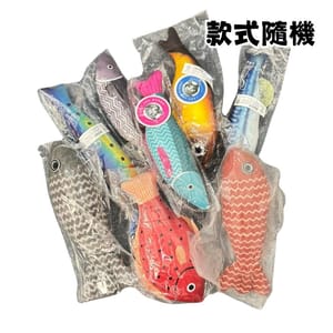 Aduck Aduck 玩具嚴選 貓薄荷毛絨海洋魚玩具 一個 夾袋 正面圖