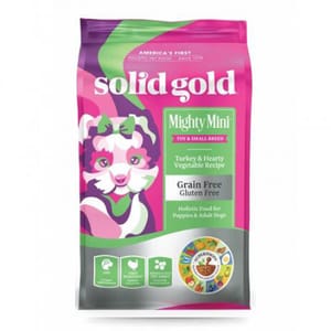 solidgold素力高 solidgold素力高 無穀物乾狗糧-火雞味 Mighty Mini 11lb 11lb  正面圖