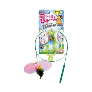 日本CattyMan 日本CattyMan 飛翔鋼絲逗貓棒 小蜜蜂   正面圖
