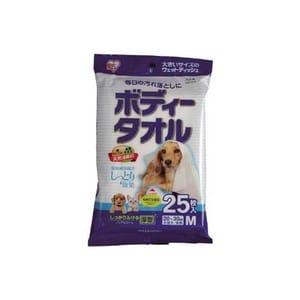 日本IRIS 日本IRIS 每日擊退污糟 寵物濕紙巾 小型犬及貓適用 BWT-25M 25枚   正面圖