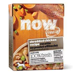 now now FRESH 狗濕糧 無穀物濕糧 全犬配方 碎雞肉粒 354g 354g 正面圖