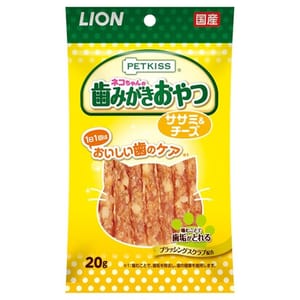 日本獅王LION 日本獅王LION Pet 貓用潔齒肉條零食 雞肉+芝士味 20g 20g 貓用 正面圖