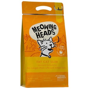 Meowing Meowing Heads 貓糧 無穀物成貓體重控制及室內配方 三文魚雞肉 3kg 或 3kg 正面圖