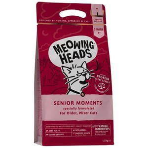 Meowing Meowing Heads 貓糧 無穀物全天然年⾧貓配方 三文魚雞肉 3kg 或 3kg  正面圖
